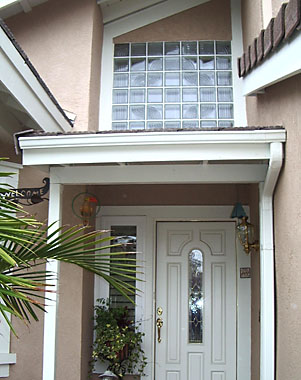 Glass Block Window in Entryway.